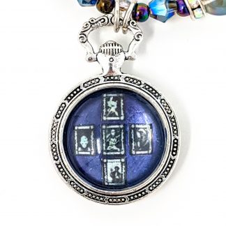 Purple and Blue Tarokka Pendant curse of strahd Medieval Miniatures