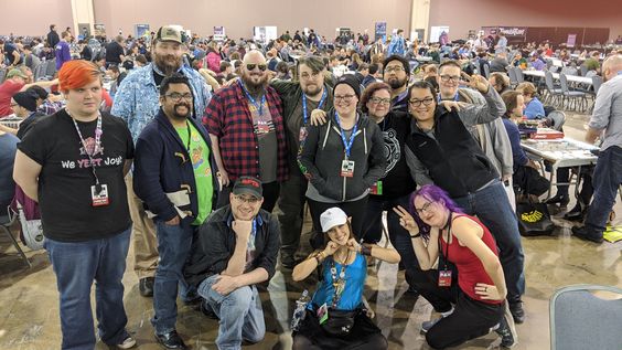 the WelcomePartyRPG group at Pax Unplugged had a meet up and played games together.