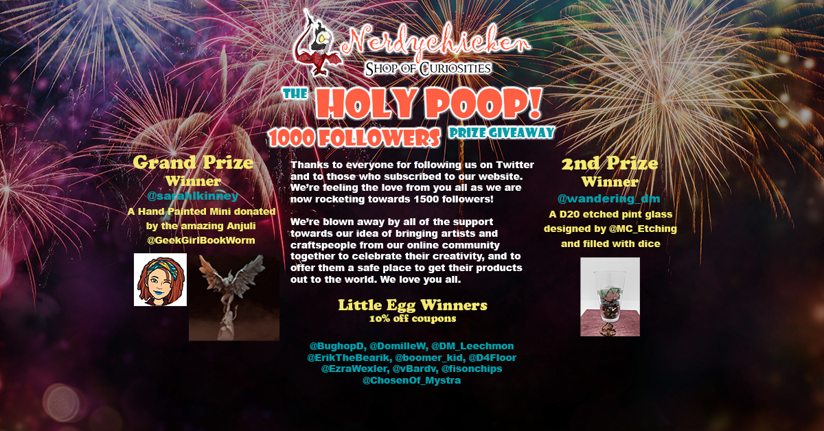 Nerdychicken 1000 followers on twitter
