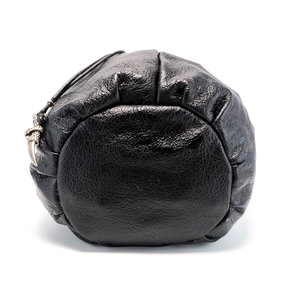 Handmade Leather Light Blue and Silver Leather Dragon Eye Dice Bag - Image 6