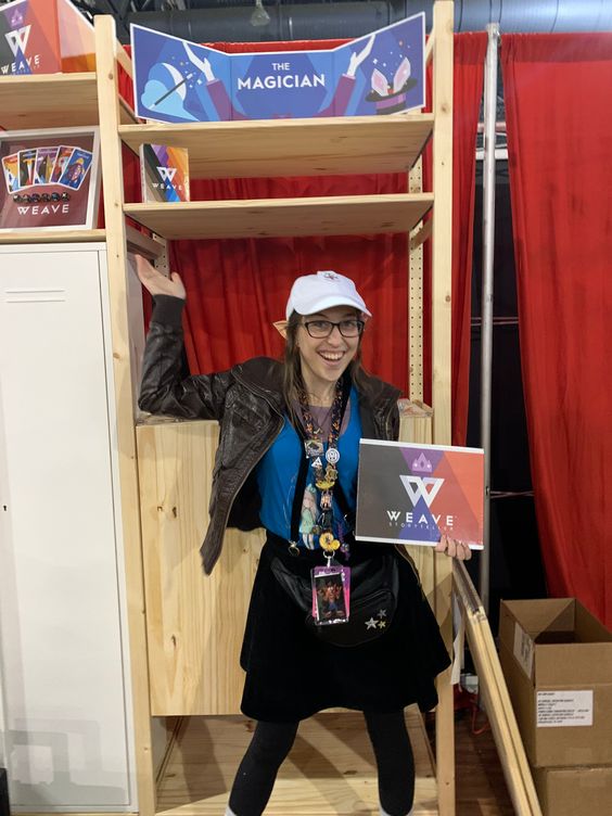 At the weave booth at Pax Unplugged