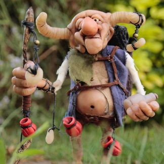 knut the wanderer unique fantasy troll sculpture
