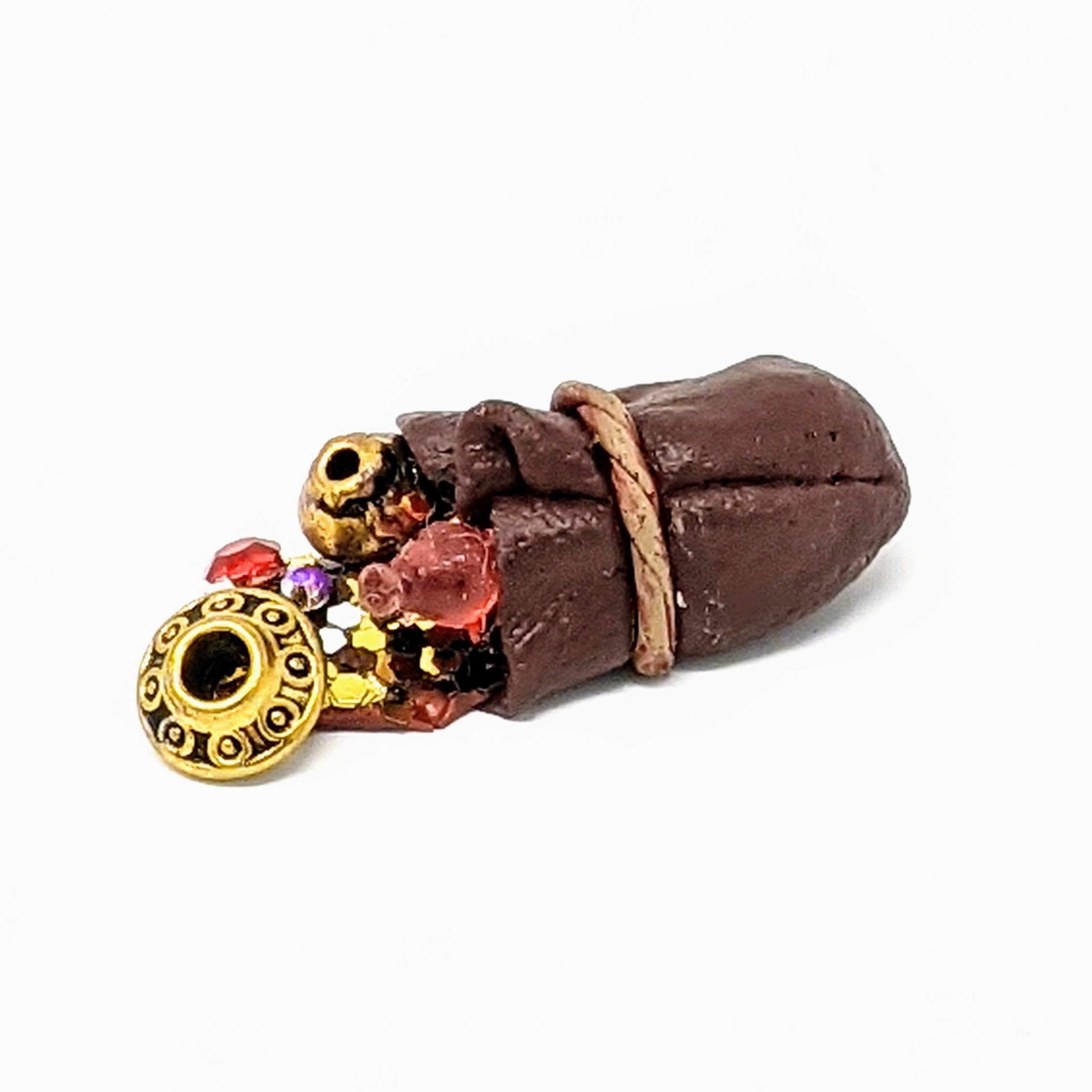 Handmade Miniature Spilt Gold Treasure Sack 28mm - Image 3