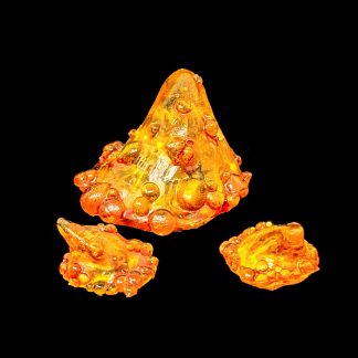Three 28mm dnd miniatures of ochre jelly - one large and two small