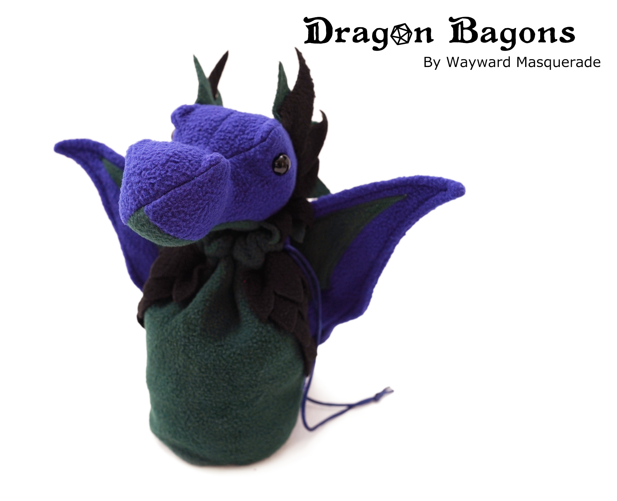 Purple & Green Dragon Bagon dice bag Wayward Masquerade