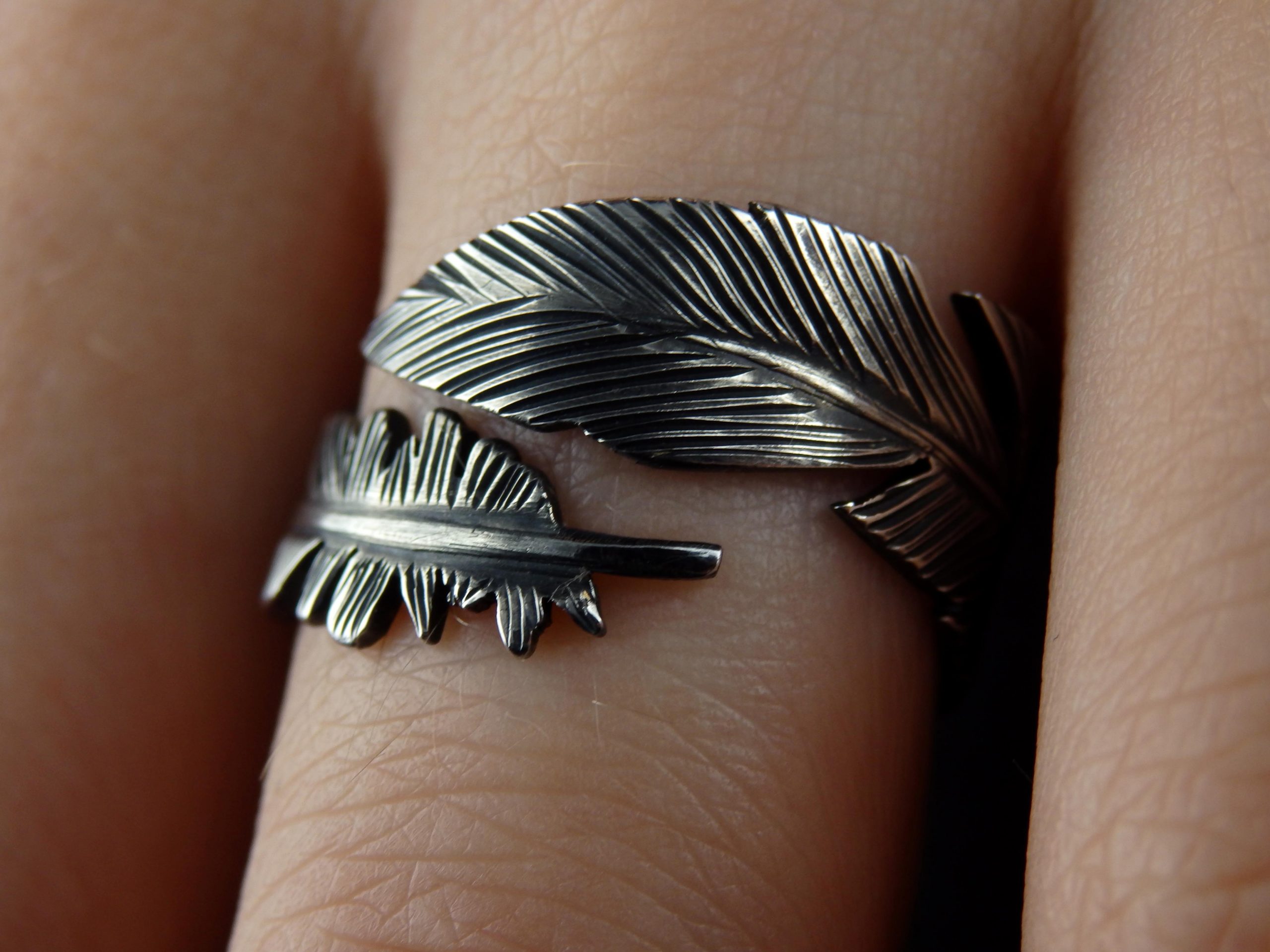 Silver Feather Ring - Image 4