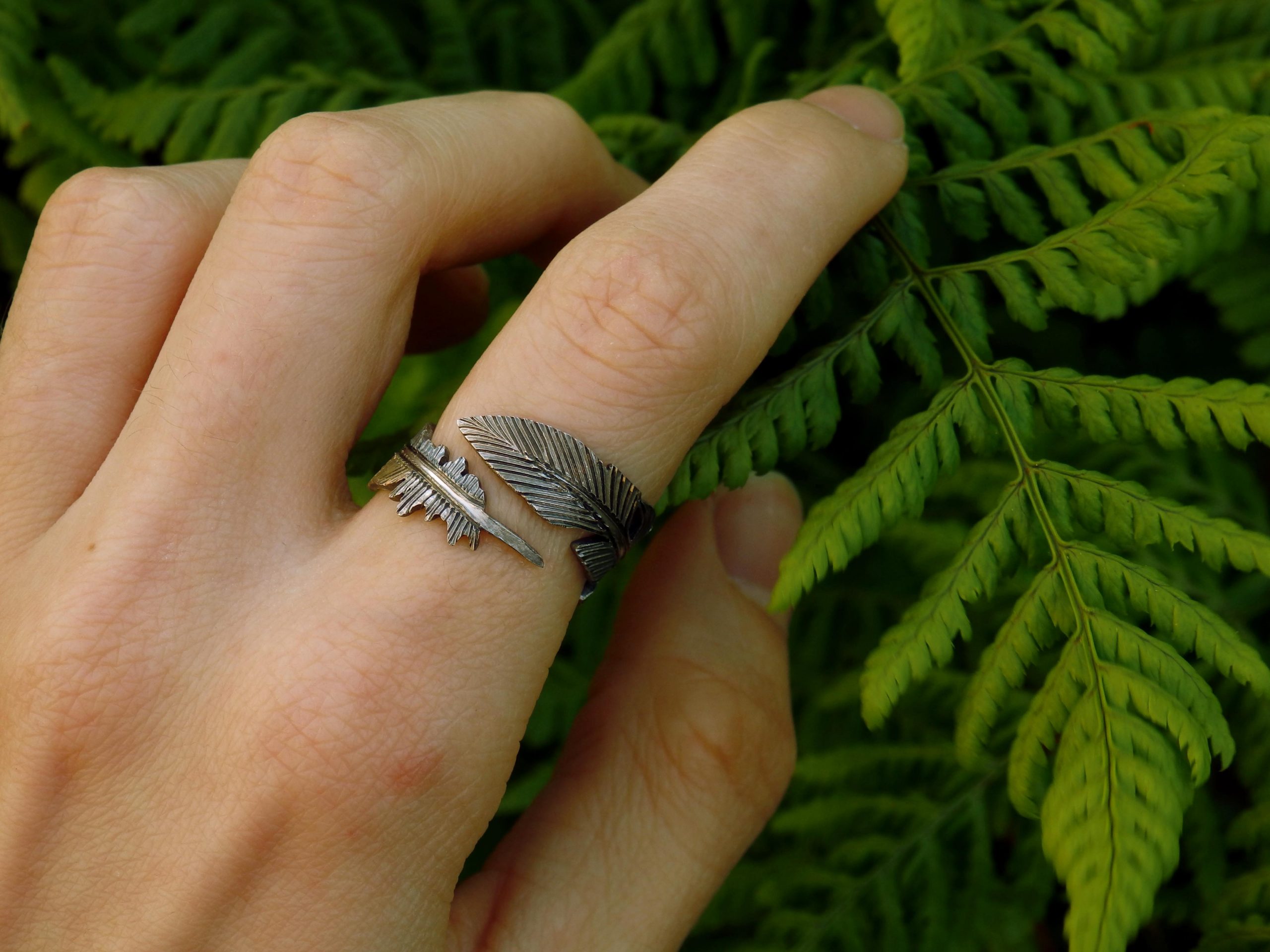 Silver Feather Ring - Image 8