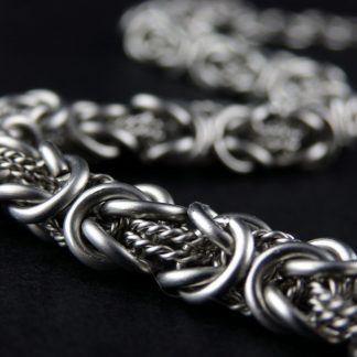 Surgical steel chainmaille byzantine bracelet Lukas Craft
