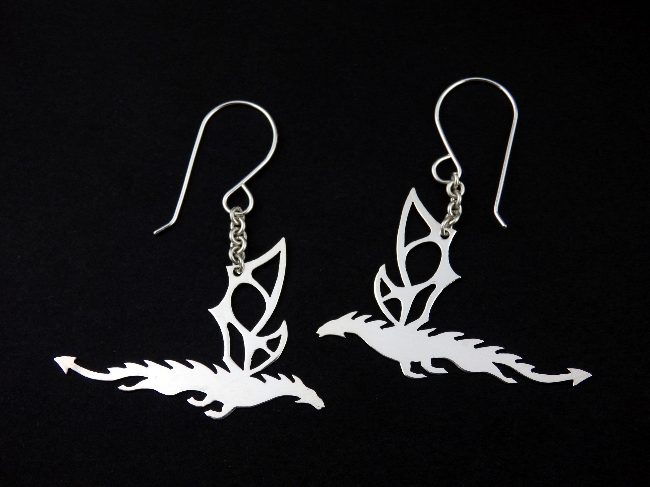 Stirling Silver Dragon Earrings Lukas Craft