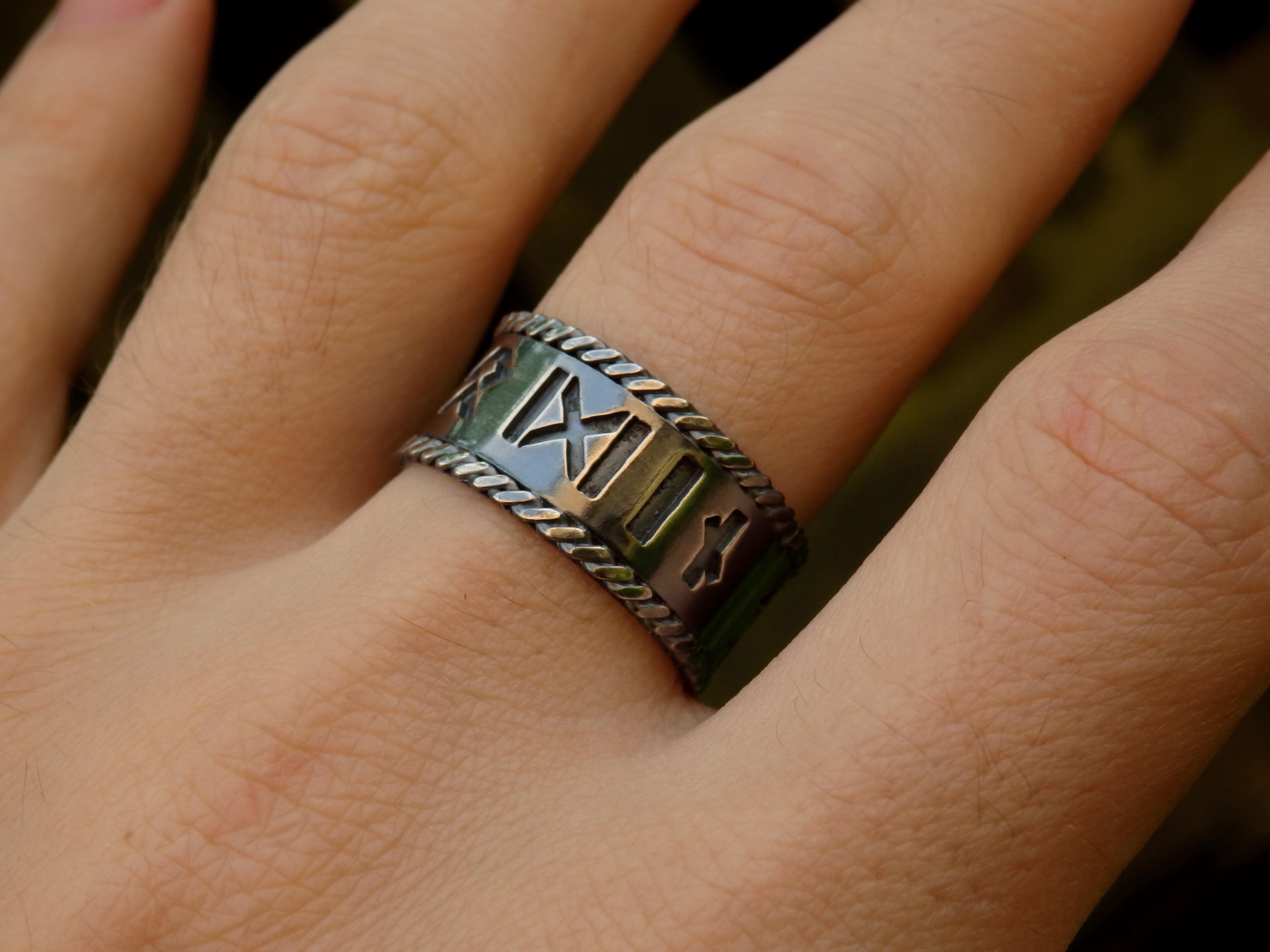 Silver Viking Rune Ring - Image 4