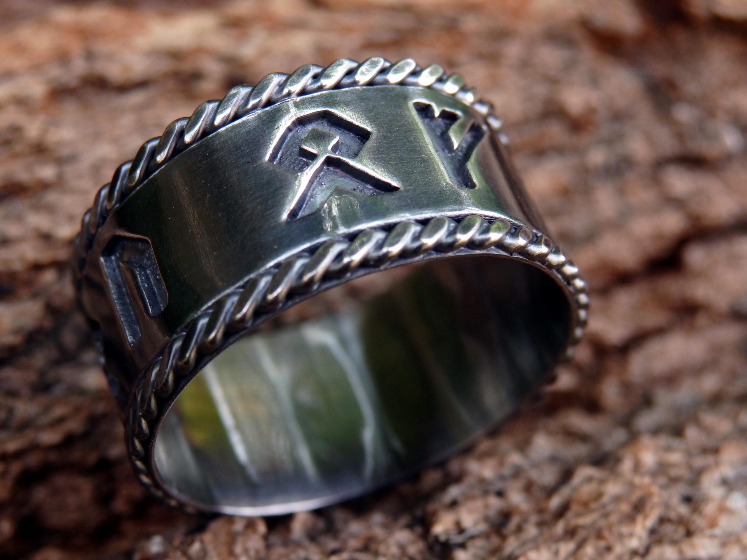 Silver Viking Rune Ring - Image 10