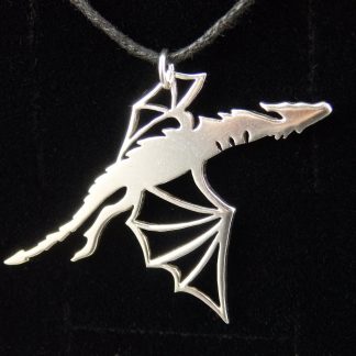 fantasy silver dragon pendant Lukas Craft